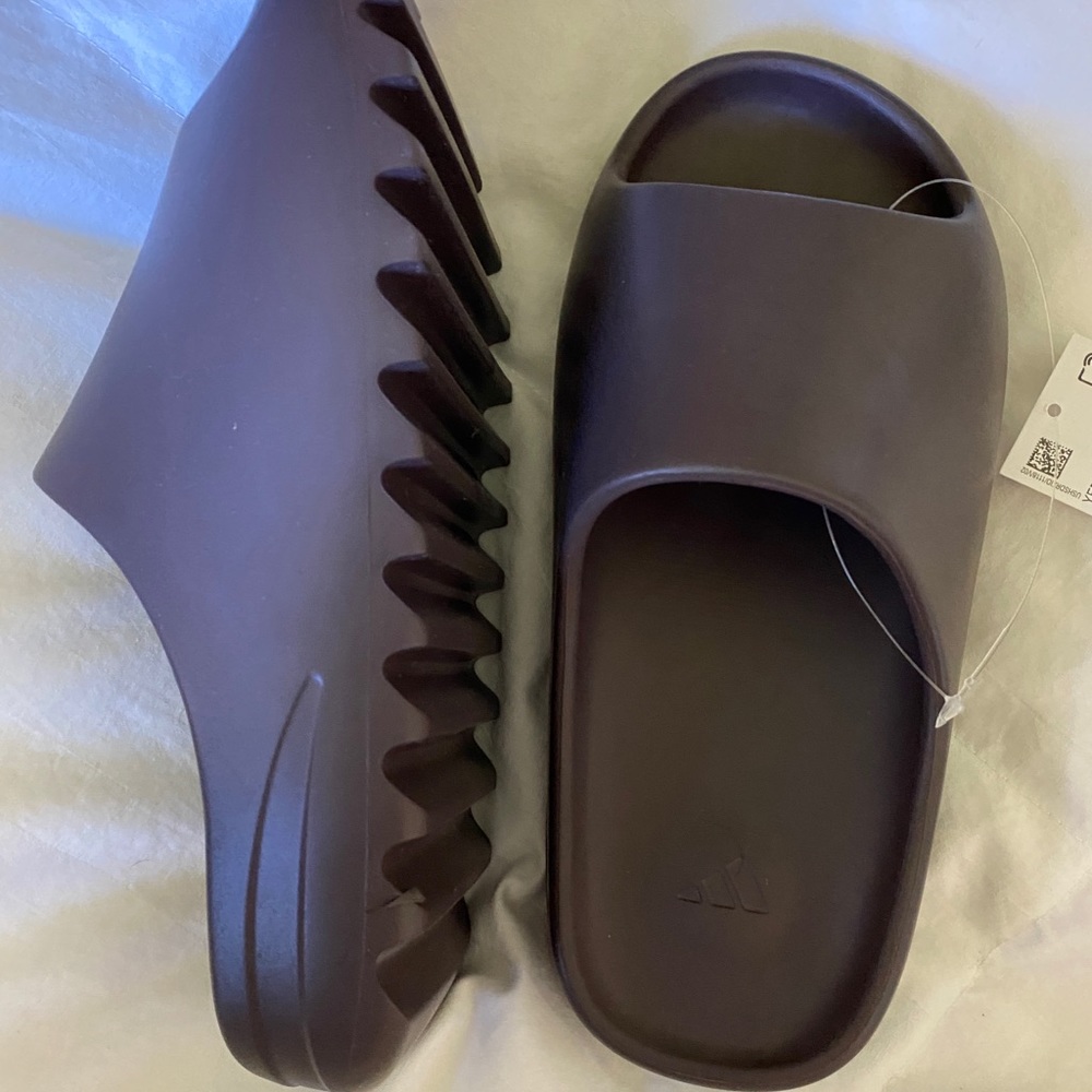 Yeezy slides in soot